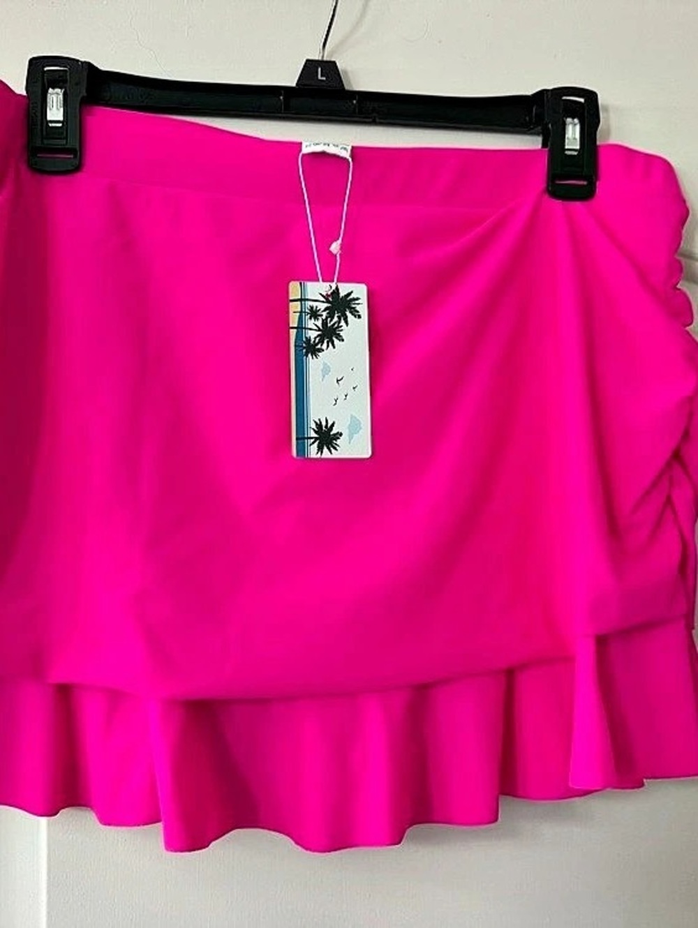 Halcourt Pink Ruffle Swim Coverup XL NWT
